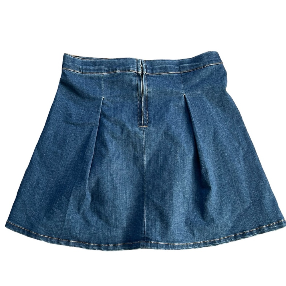 Girls' Denim Pleated Skirt